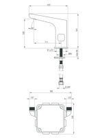 Deante Hiacynt szenzoros mosdócsaptelep, fekete BQH N29V