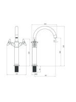 Deante Temisto magasított mosdó csaptelep click-clack leeresztővel, króm BQT 025D