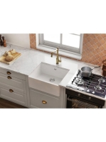 Deante Tamizo egykaros konyhai csaptelep szögletes kifolyóval, sárgaréz BQT M63M