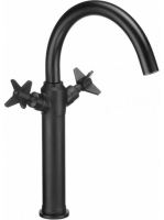 Deante Temisto magasított mosdó csaptelep click-clack leeresztővel, fekete BQT N25D