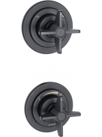 Deante Temisto 2 fogyasztós zuhanycsaptelep zuhanyváltóval, matt fekete BQT_N44P