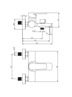 Deante Tubo króm kádcsaptelep zuhanyszett nélkül BUT_010M