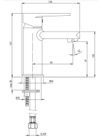 Deante Tubo króm mosdócsaptelep leeresztő nélkül BUT_020M