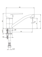 Deante Tubo króm mosdócsaptelep elforgatható kifolyóval BUT_026M