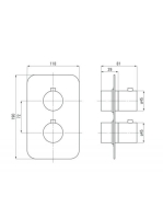 Deante Box falon belüli termosztatikus csaptelep, króm BXY 0EBT