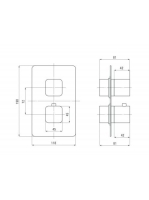 Deante Box falon belüli termosztatikus csaptelep, króm BXY 0ECT