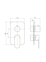 Deante Alpinia falon kívüli csaptelep belső egységhez, króm BXY 0GAM