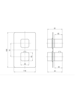 Deante Box falon belüli termosztatikus csaptelep, matt fekete BXY NECT