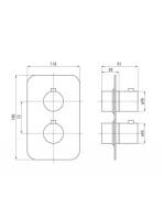 Deante Box falon belüli termosztatikus csaptelep, arany BXY_ZEBT