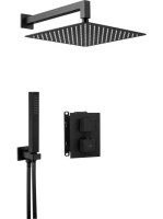 Deante Box Nero szögletes, termosztátos készlet, falsík alatti egységgel BXYZNEAT