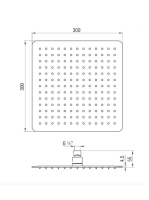 Deante Box Nero szögletes, termosztátos készlet, falsík alatti egységgel BXYZNEAT