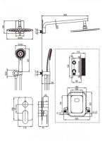 Deante Alpinia Falsík alatti zuhanyrendszer, arany BXYZZGAM