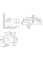 Deante Peonia fali WC csésze bidé funkcióval és keverőcsappal, fehér CBP 6WPW