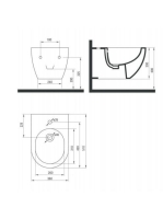 Deante Peonia fali bidé1 csaplyukkal titanium CDE DBPW