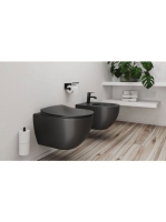 Deante Peonia titánium perem nélküli fali WC soft close ülőkével CDEDDZPW