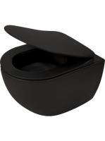 Deante Peonia perem nélküli fali WC csésze fekete CDE NZPW
