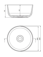 Deante Jasmin 28 cm kerámia mosdótál fehér CDJ_6U2S