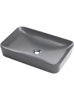 Deante Tess pultra ültethető kerámia mosdó, titánium CDS DU6S