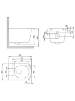 Deante Hiacynt Rimless fali WC csésze ülőkével, fehér CDYD6ZPW
