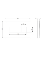 Deante Anemon 6 az 1 ben fehér perem nélküli WC, rejtett szerelvénnyel, fehér nyomólappal, vékonyított ülőkével CDZA6ZPW
