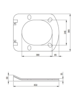 Deante Anemon 6 az 1 ben fehér perem nélküli WC, rejtett szerelvénnyel, matt fekete nyomólappal, vékonyított ülőkével CDZN6ZPW