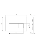 Deante Slim nyomólap, matt fehér CST A51P