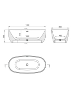 Deante Alpinia szabadon álló akril kád 170x80 cm KDU 017W