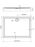 Deante Jasmin téglalap alakú 80x90 akril zuhanytálca KGJ_049B