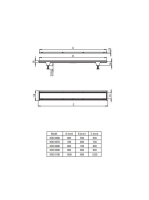 Deante megfordítható zuhanyfolyóka 60 cm, rozsdamentes acél KOS 006D