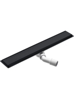 Deante megfordítható zuhanyfolyóka 90 cm, rozsdamentes acél, fekete KOS N09D