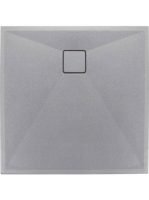 Deante Correo szögletes gránit zuhanytálca 90x90 cm, szürke metál KQR S41B