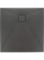 Deante Correo szögletes gránit zuhanytálca 90x90 cm, antracit metál KQR T41B