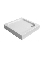 Deante Corner önhordó szögletes magas akril zuhanytálca 90x90x16 cm, fehér KTC041B