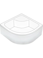 Deante Deep félköríves akril előlap mély 80x80 cm-es zuhanytálcához, fehér KTD 042O