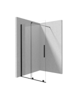 Deante Prizma Walk-in zuhanyajtó 90x195 átlátszó üveggel, matt fekete profilszín KTJ_N39R