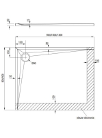 Deante Kerria Plus téglalap alakú 80x90 akril zuhanytálca KTS_049B