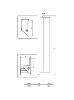 Deante Kerria Plus kiegyenlítő fali profil süllyesztett ajtóhoz, matt fekete KTS N00X