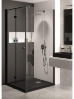 Deante Kerria Plus walk-in zuhanyfal 100x200 cm (fekete+transparent) KTS_N30P