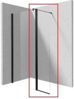 Deante Kerria Plus Walk-In zuhanyfalhoz behajtható panel, fekete KTSXN72P