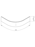 Deante Plus II félköríves előlap 80 cm-es zuhanytálcához KTU_032O