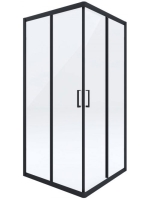 Deante Funkia szögletes zuhanykabin 90 cm, matt fekete KYC N41K