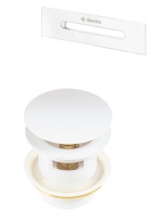 Deante Click-Clack kád leeresztő túlfolyóval, fehér KYY_A10B