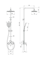 Deante Corio falon kívüli zuhanyrendszer, króm NAC 01EM