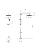 Deante Corio állítható magasságú zuhanyrendszer NAC01PM