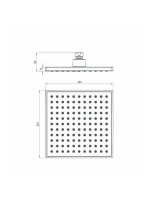 Deante Wrzos szögletes esőztető NAC 03QK