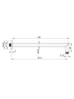 Deante Cascada króm szögletes zuhanykar 40 cm NAC 049K