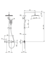 Deante falon kívüli termosztátos zuhanyrendszer, króm NAC_04HT