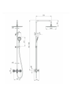 Deante Temisto zuhanyrendszer csapteleppel, króm NAC 04QT