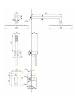 Deante Anemon falba építhető zuhanyszett, króm NAC 09AP