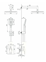 Deante Anemon falba építhető zuhanyszett NAC 09MP